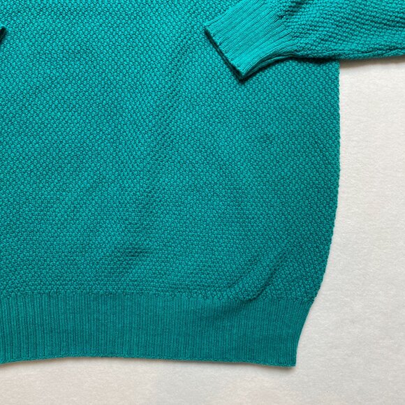 VINTAGE Oak Creek Sweater Mens S Blue Textured Crew Neck Pullover - Picture 4 of 10